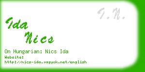 ida nics business card